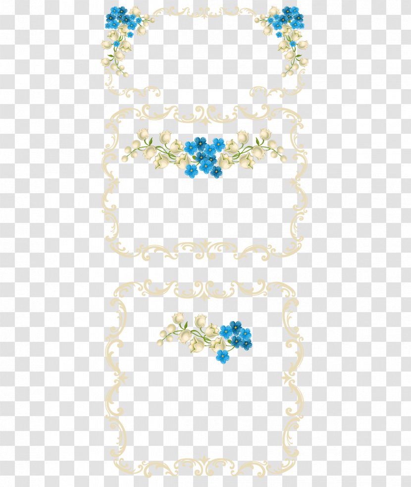 Euclidean Vector Download Wedding - Point - Blue Flower Frame Material Transparent PNG