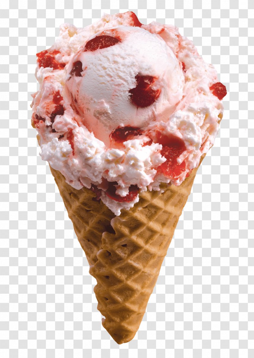 Ice Cream Cones Milkshake Strawberry - Frozen Yogurt - ICECREAM Transparent PNG