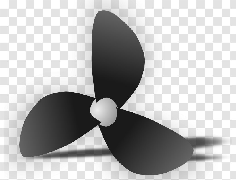 Fan Blade Clip Art - Black And White - Vector Transparent PNG