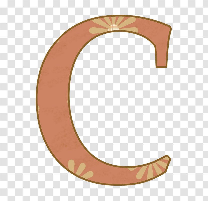 Symbol Alphabet Peach Blog Font - Number - Letter C Transparent PNG