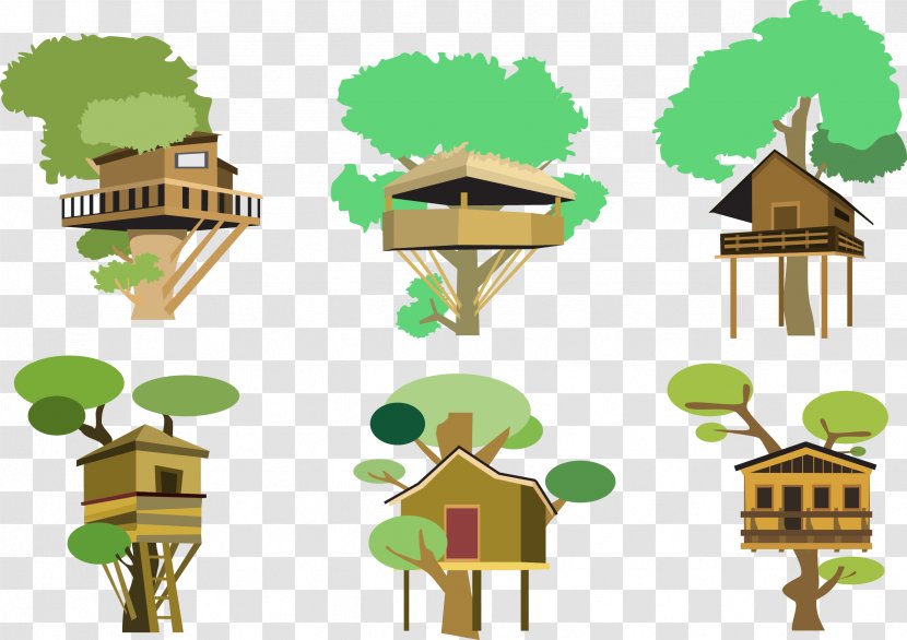 Vector Tree House - Grass Transparent PNG