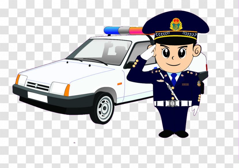 Police Car Officer Cartoon - China Traffic Transparent PNG