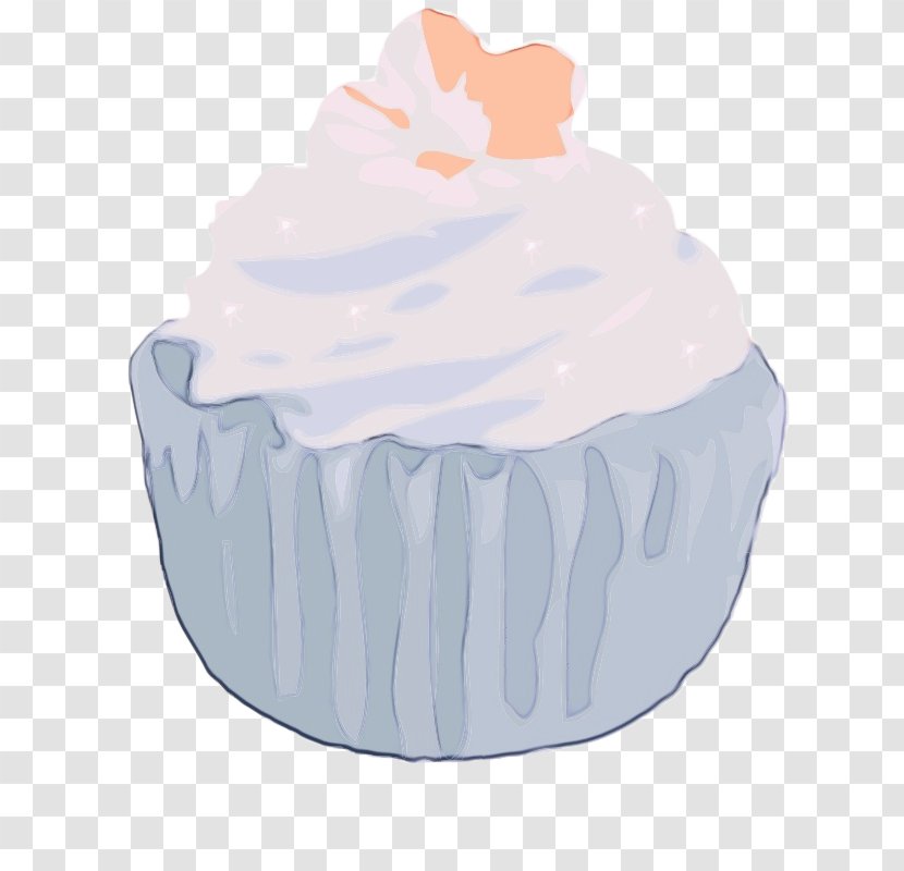 White Baking Cup Icing Cupcake Buttercream - Muffin - Cream Transparent PNG