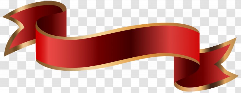 Banner Red Clip Art - Ribbon Transparent PNG