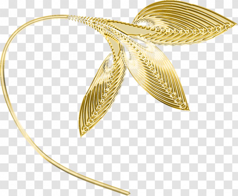 Gold Leaf Clip Art - Decorative Transparent PNG