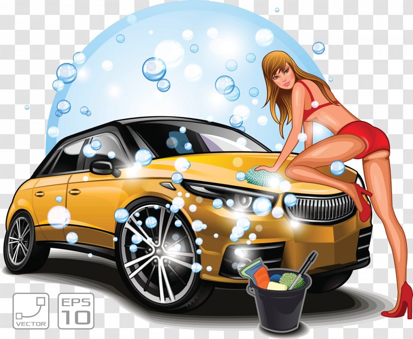 Car Wash Illustration - Frame - Beauty Transparent PNG