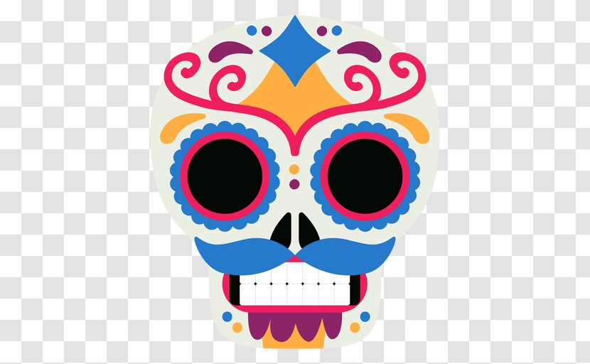 Day Of The Dead Skull Calavera Clip Art - Mexico Transparent PNG