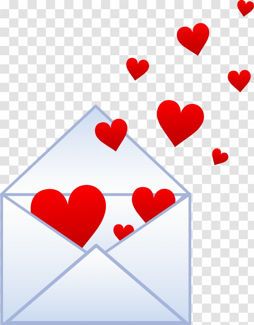 Love Letter Valentines Day Heart Clip Art - Silhouette - Addresses Cliparts Transparent PNG