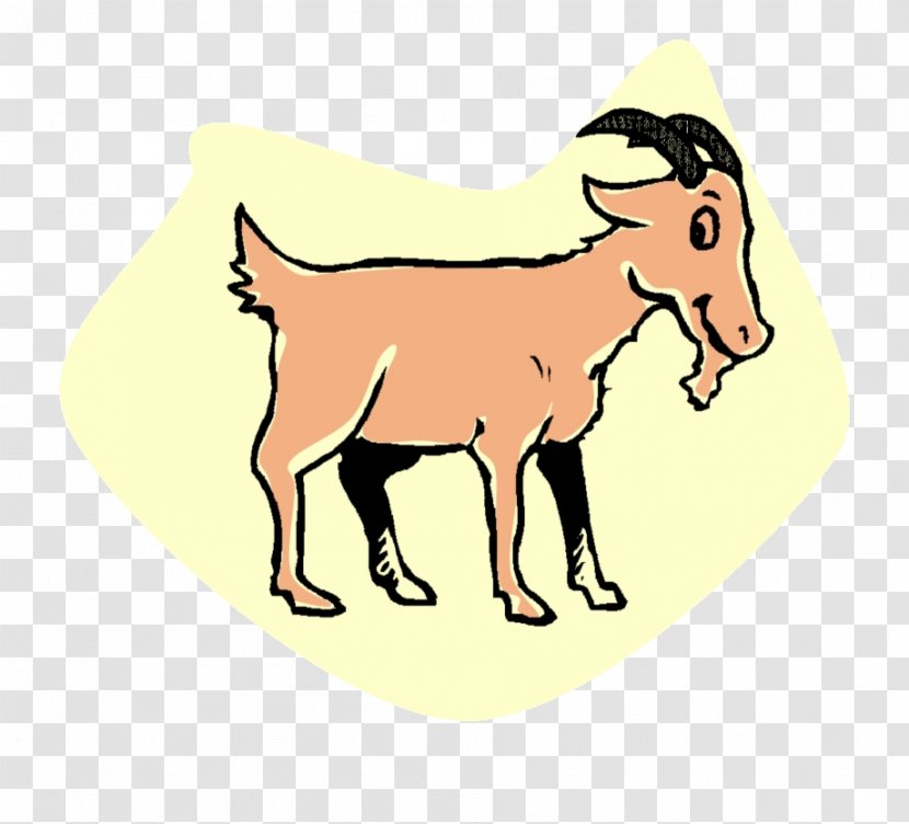 Cartoon Goats Goat Livestock Bovine - Animal Figure Line Art Transparent PNG