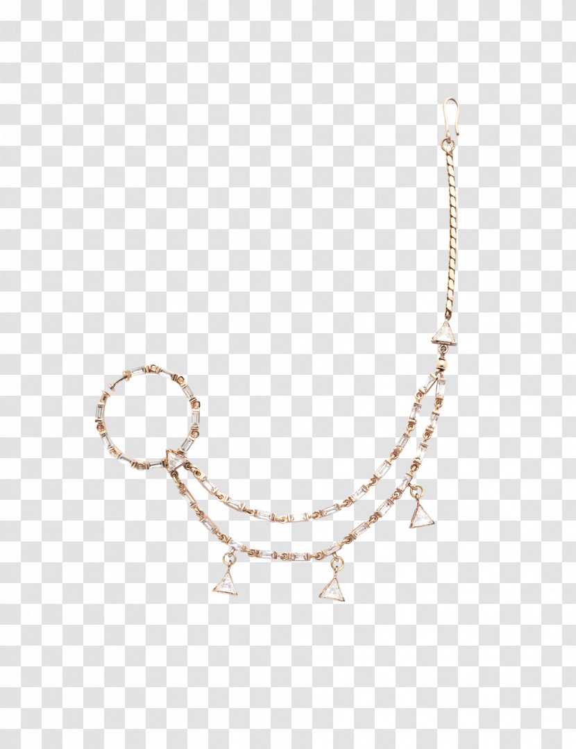 Jewellery Nose Piercing Chain Gold - Pearl Transparent PNG