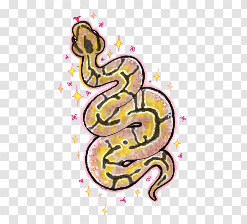 Snake Ball Python Hugs And Hisses Tattoo - Drawing Transparent PNG