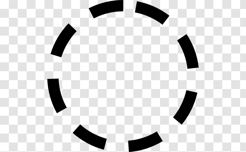 Circle Geometry - Black - Dotted Line Transparent PNG