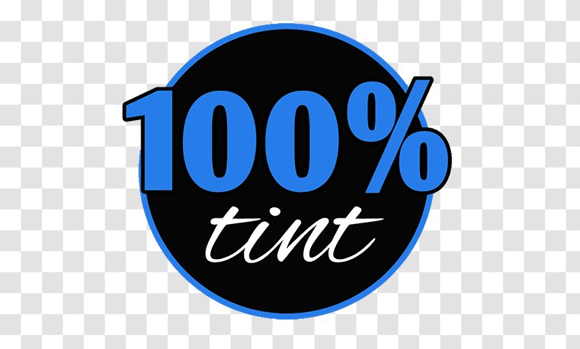 100% Tint Window Films Logo Car - Blue Transparent PNG