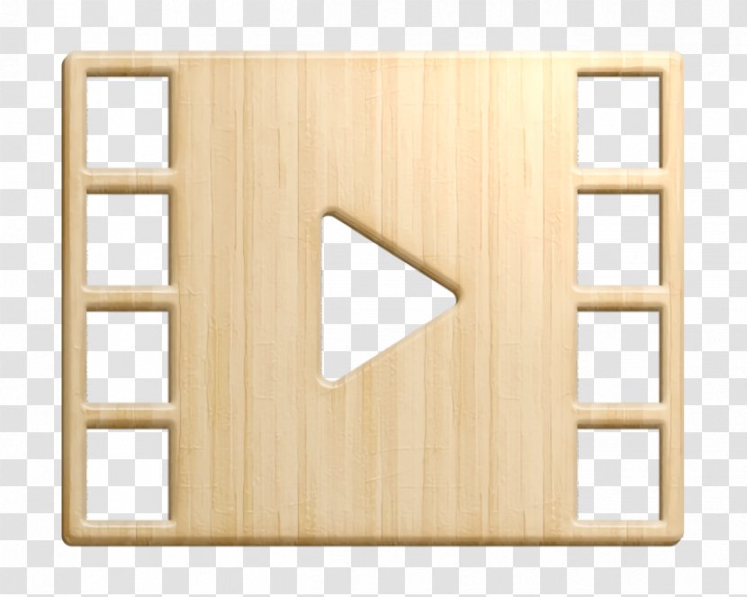 Essential Compilation Icon Video Player Movie - Rectangle Wood Transparent PNG