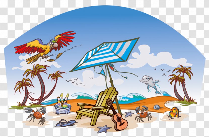 Fauna Organism Legendary Creature Clip Art - Cartoon - Beach Background Download Transparent PNG