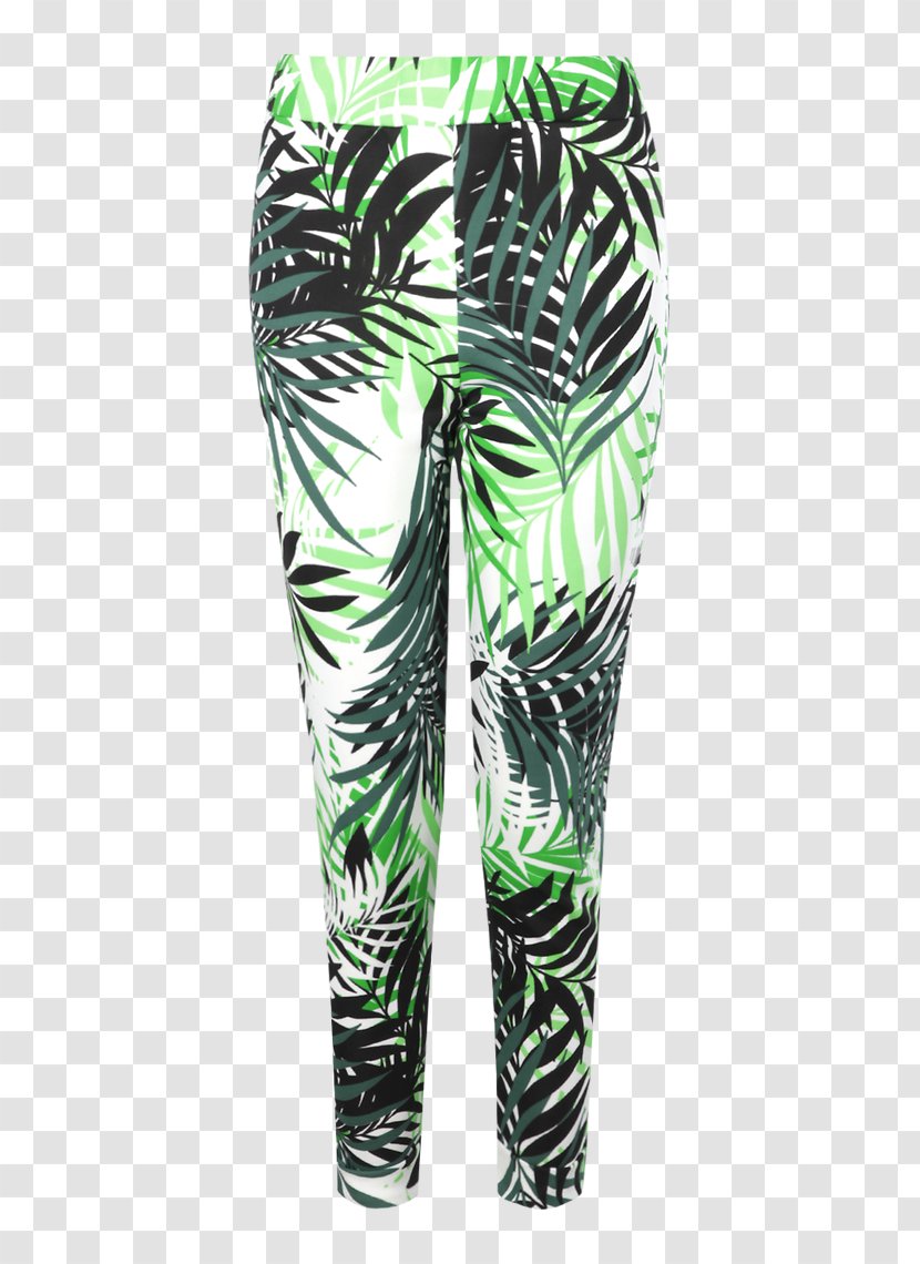 Leggings Green Jeans - Trousers - Tropical Printing Transparent PNG
