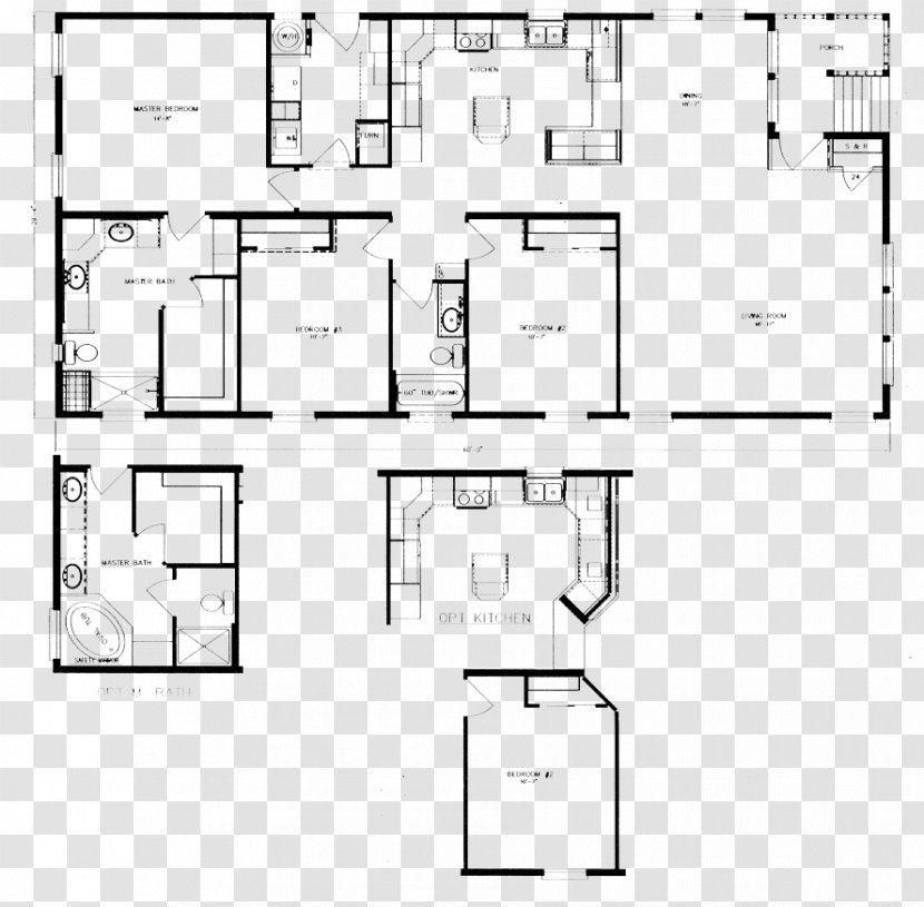 House Plan Floor - Manufactured Housing Transparent PNG