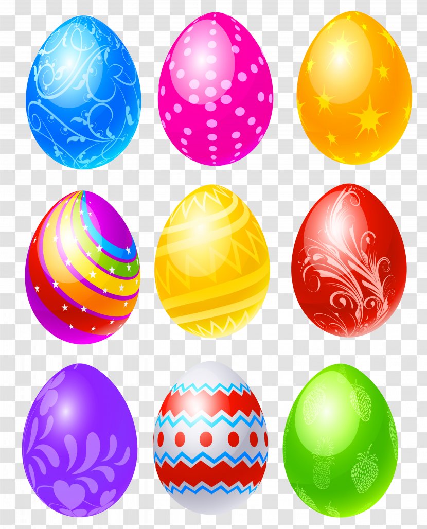 Red Easter Egg Scrapbooking Clip Art - Transparent Eggs Set Clipart Picture Transparent PNG