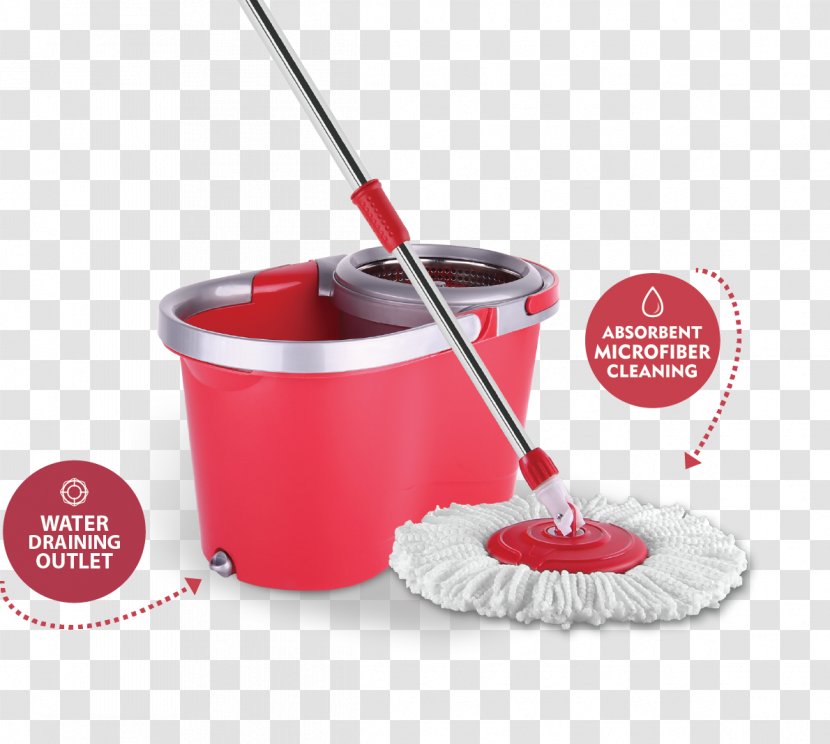 Mop Floor Cleaning Microfiber Bucket - Tool Transparent PNG
