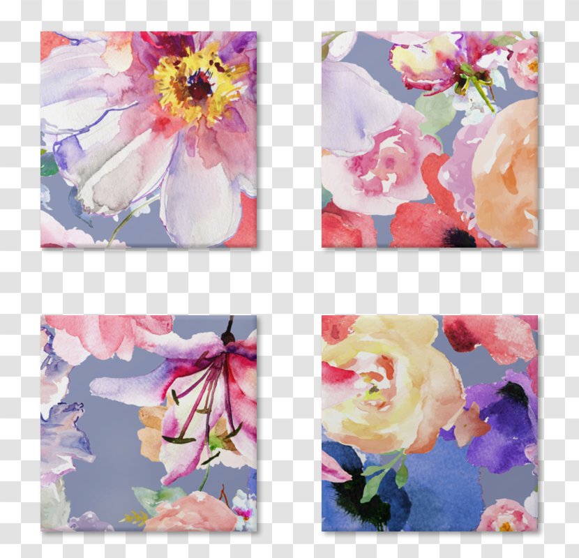 Floral Design Watercolor Painting Gallery Wrap Flower Canvas - Artist Blog Or Studio Transparent PNG