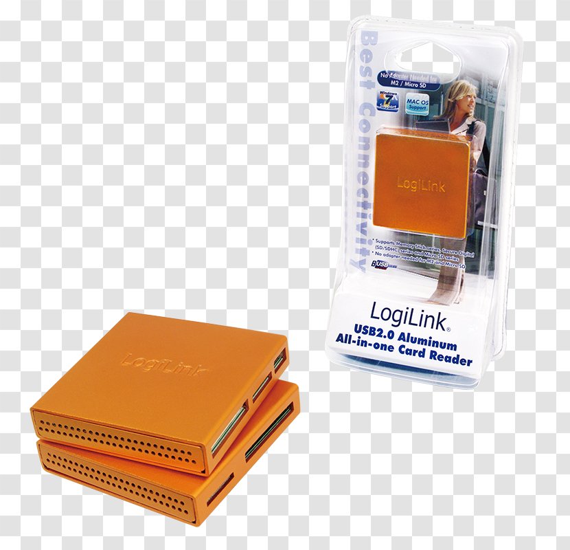 Memory Card Readers Flash Cards LogiLink USB 2.0 Reader Accessories Lector De Tarjetas - Electronics - Usb Transparent PNG