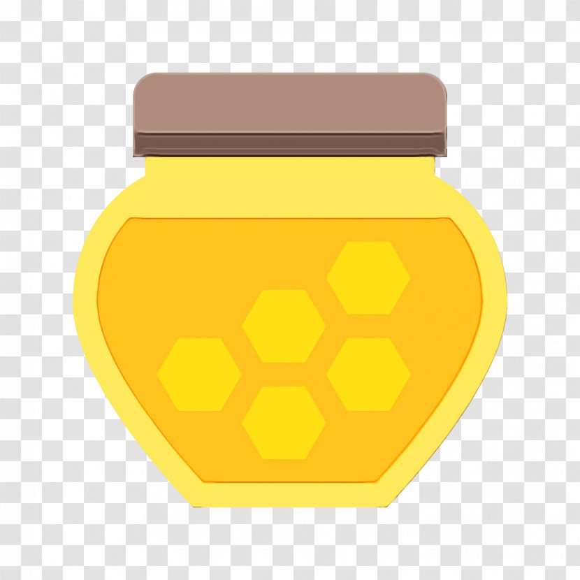 Yellow Honeybee Pattern Honey Bee Transparent PNG