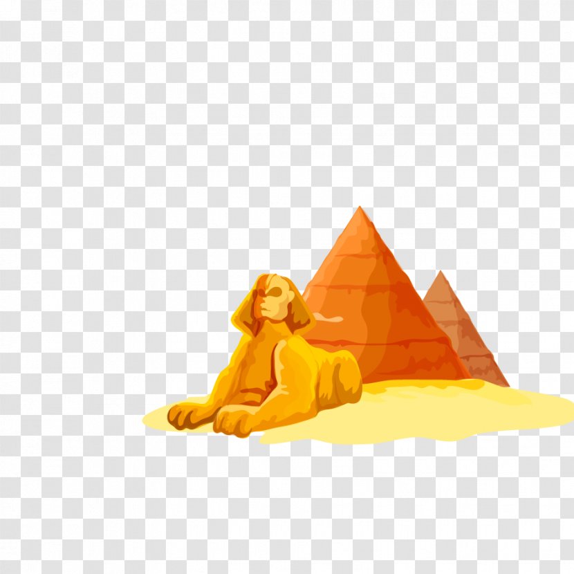 Great Sphinx Of Giza Egyptian Pyramids Euclidean Vector - Pyramid Transparent PNG