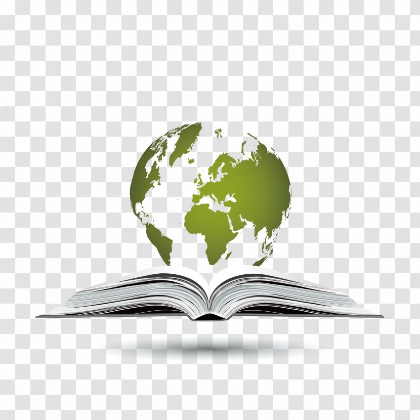 Globe World Map - Vector Book And Earth Transparent PNG