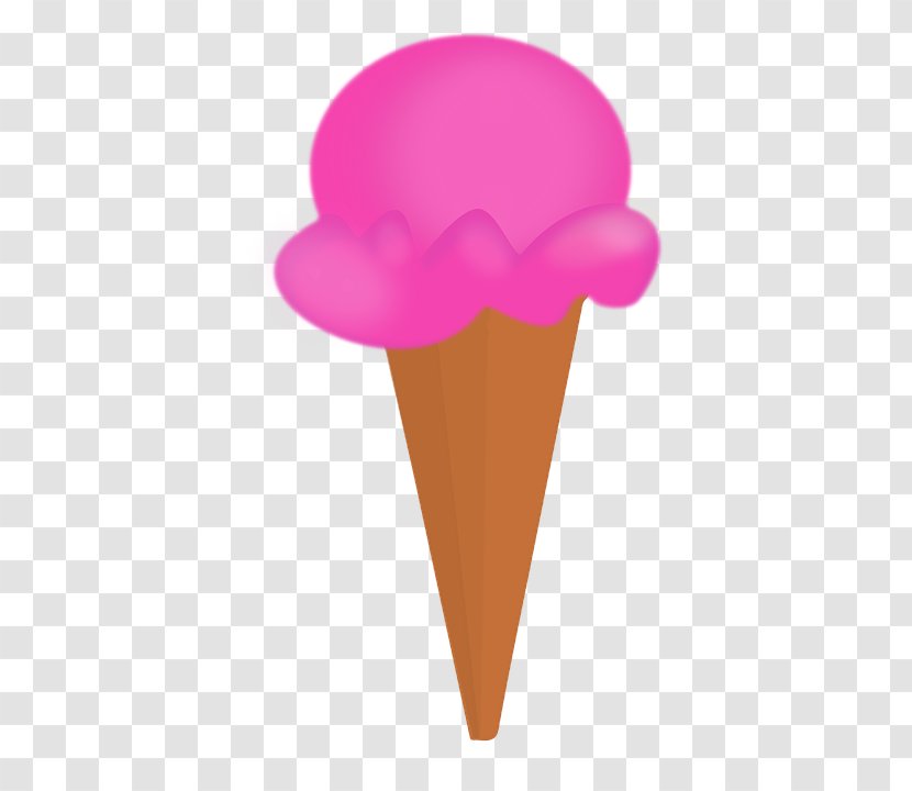 Ice Cream Cones Sundae Cupcake - Magenta Transparent PNG