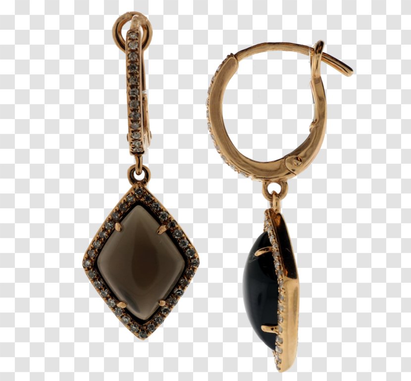 Earring Onyx Smoky Quartz Jewellery Rose - Chain Transparent PNG