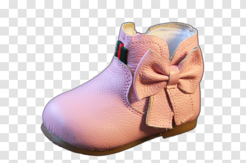 Shoe Leather Boot Infant - Blue - Bow Baby Shoes Transparent PNG