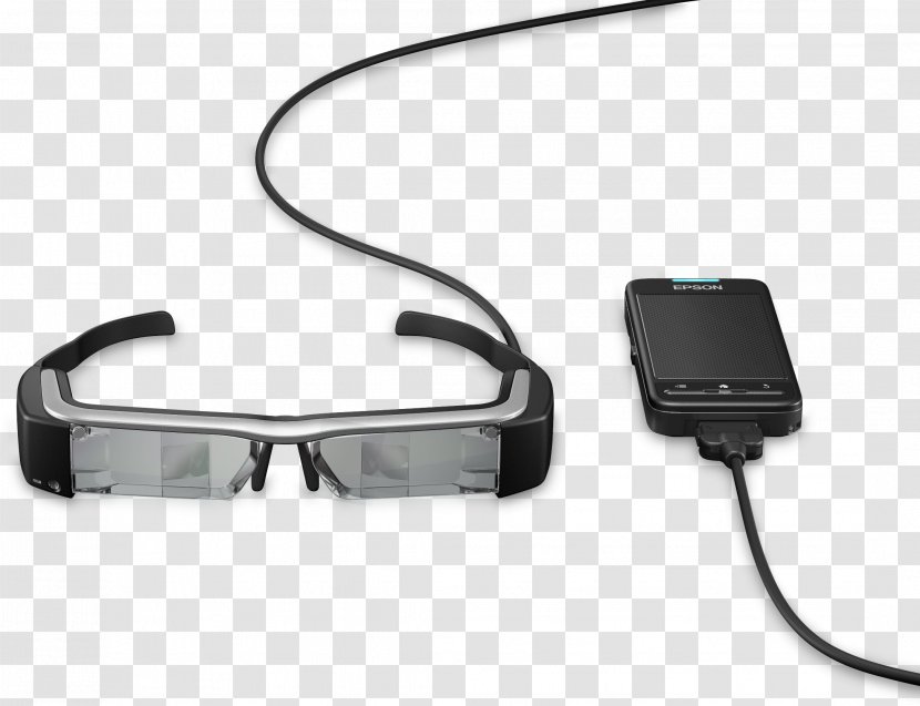 Augmented Reality Smartglasses Epson Moverio BT-200 Google Glass - Glasses Transparent PNG