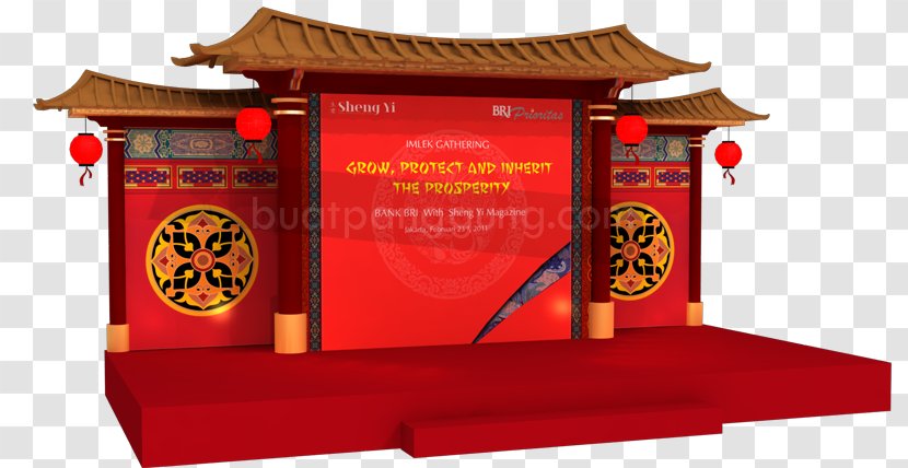 Chinese New Year Stage Indonesians - Production - Backdrop Transparent PNG