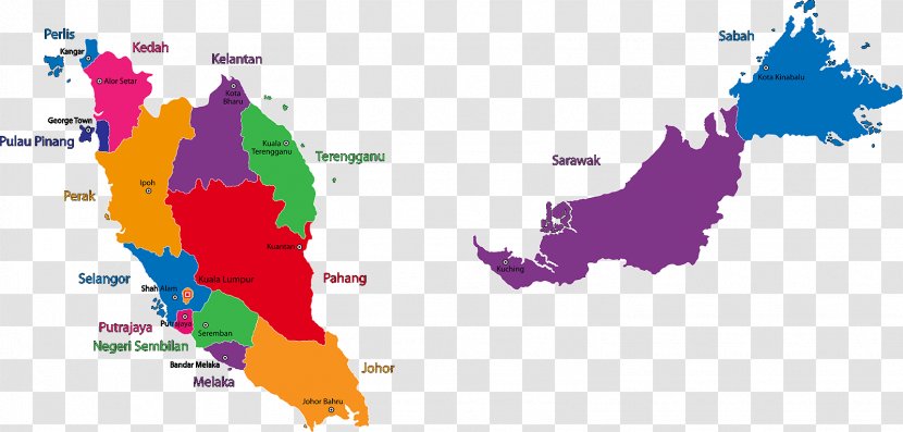 Malaysia Vector Map Royalty-free - Depositphotos - Asia Transparent PNG