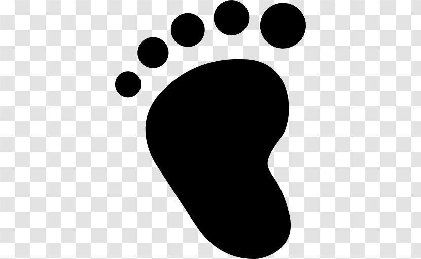 Foot Print - Black And White - Footprint Transparent PNG