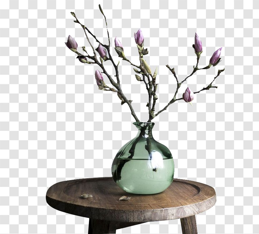 Vase Branch Flower Blossom Jug - Twig - Retro Transparent PNG