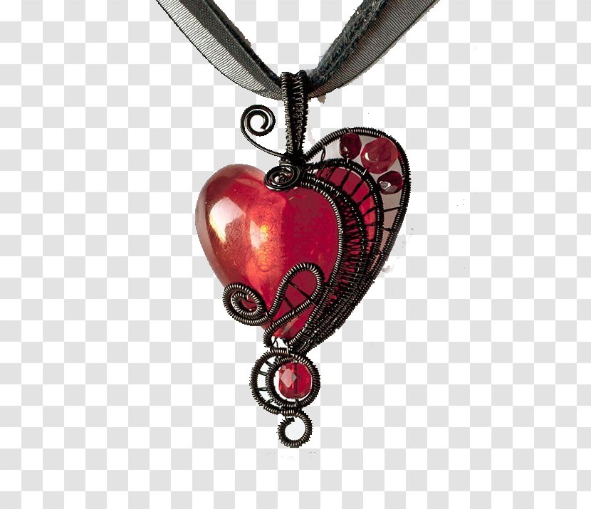 Earring Wire Wrap Jewellery Bead - Gothic Heart Transparent PNG