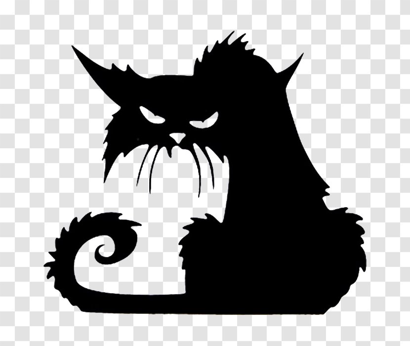 Black Cat Kitten Le Chat Noir Decal Transparent PNG