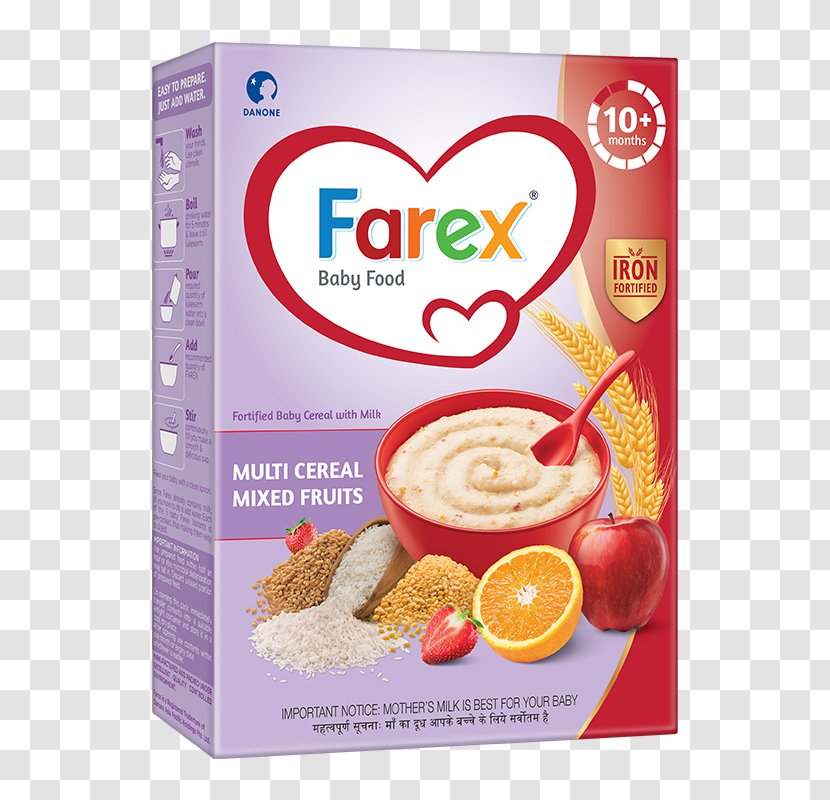 Baby Food Breakfast Cereal Rice Milk Farex - Infant Transparent PNG