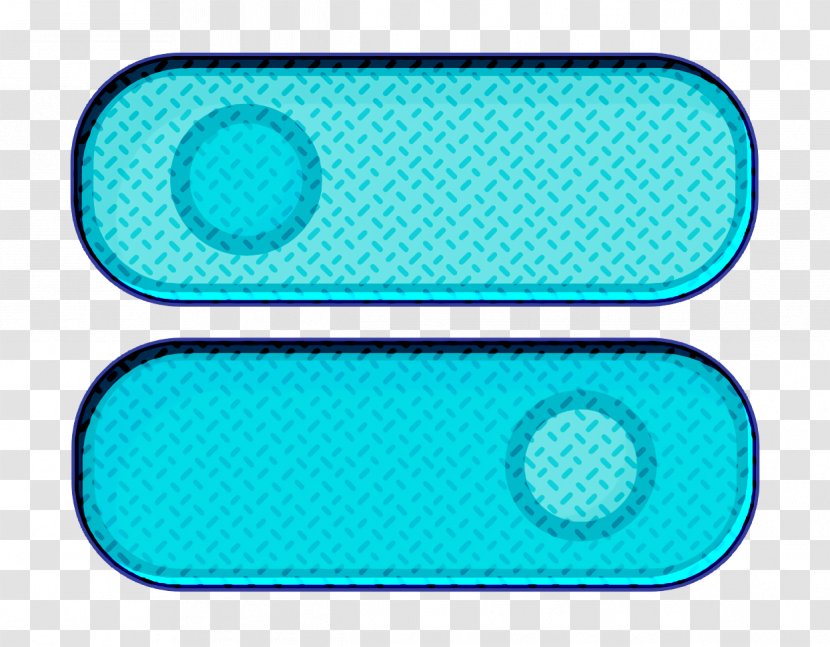 Onoff Icon Switch Switchoff - Aqua - Rectangle Turquoise Transparent PNG