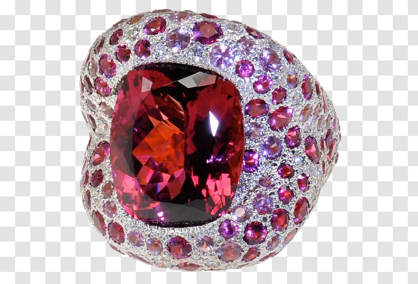 Ruby Ring Jewellery Tourmaline Gemstone - Rubellit Transparent PNG