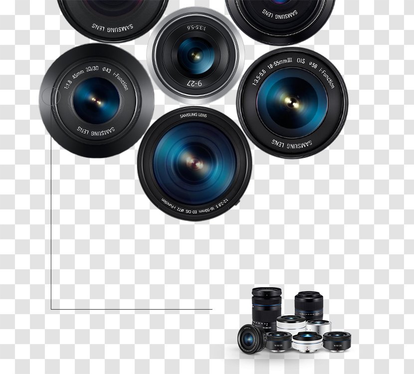 Camera Lens Samsung NX500 Galaxy - Large Lenses Transparent PNG