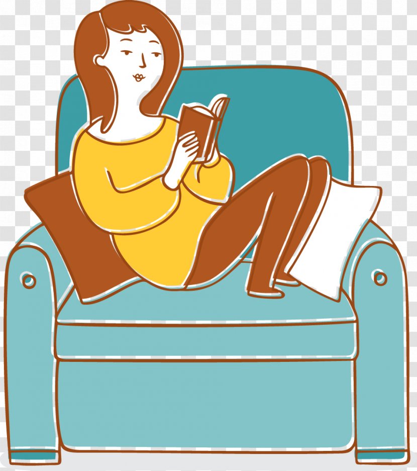 Chair Sitting Book Clip Art - Frame Transparent PNG