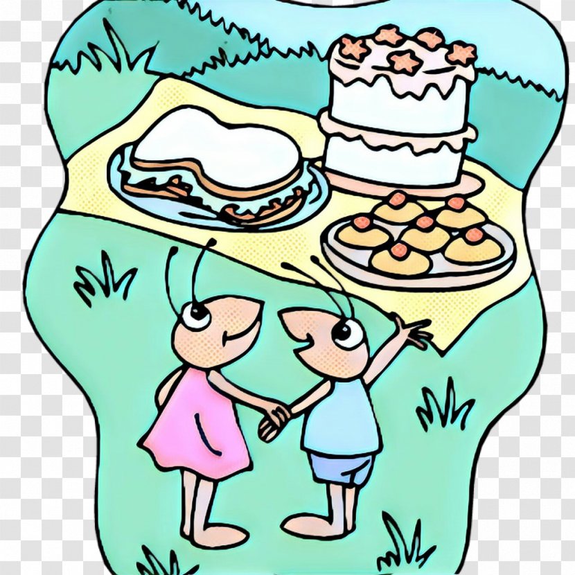 Cake Cartoon - Happy Interaction Transparent PNG