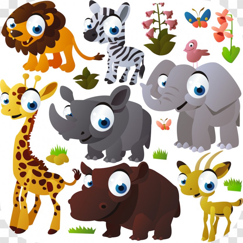 Baby Jungle Animals Cartoon Clip Art - Silhouette - ANIMAl Transparent PNG