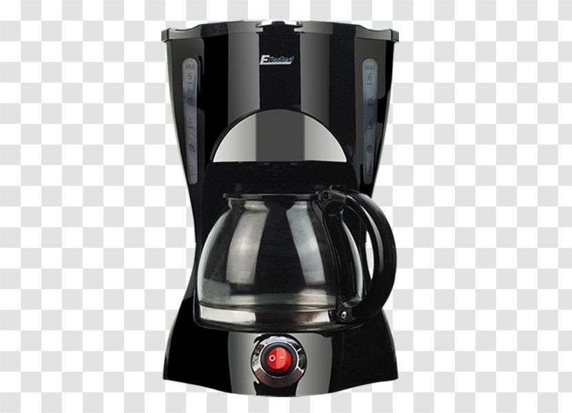 Coffeemaker Cafe Kettle - Mixer - Red Button On A Black Coffee Machine Transparent PNG