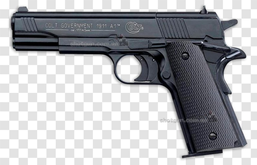 Browning Hi-Power M1911 Pistol .45 ACP Air Gun Firearm - 45 Acp - Weapon Transparent PNG