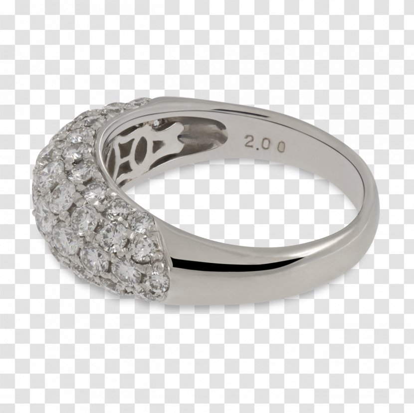 Wedding Ring Silver Diamond - Ceremony Supply - Platinum Transparent PNG