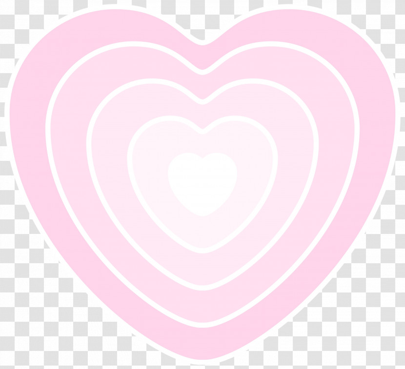 Heart Pink Line Heart Pattern Transparent PNG