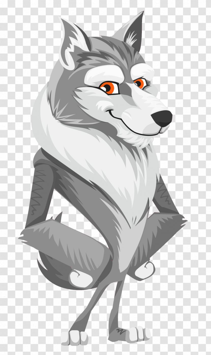 Gray Wolf - Whiskers - Vector Transparent PNG